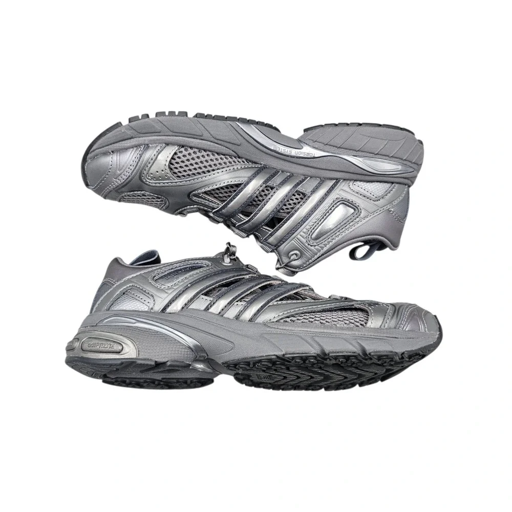 Adidas x Taqwa Bint Ali Womens Size 7 Adistar Pose Iron Metallic Grey Sneakers